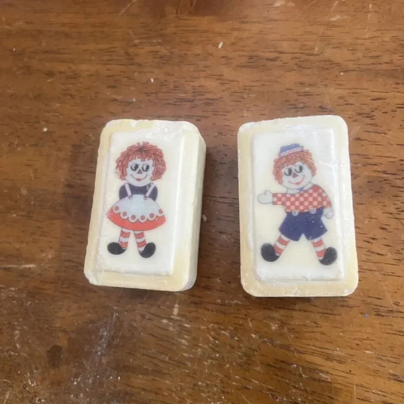Vintage Katherine Gray 2 pack bar soap‎ Raggedy Ann and Andy Unused bars 5.5 oz - Picture 4 of 11